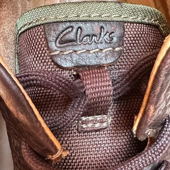 Clarks Edgewick Mid Chukka Boots Men's Size 13M Oiled Brown Leather - Picture 6 of 14